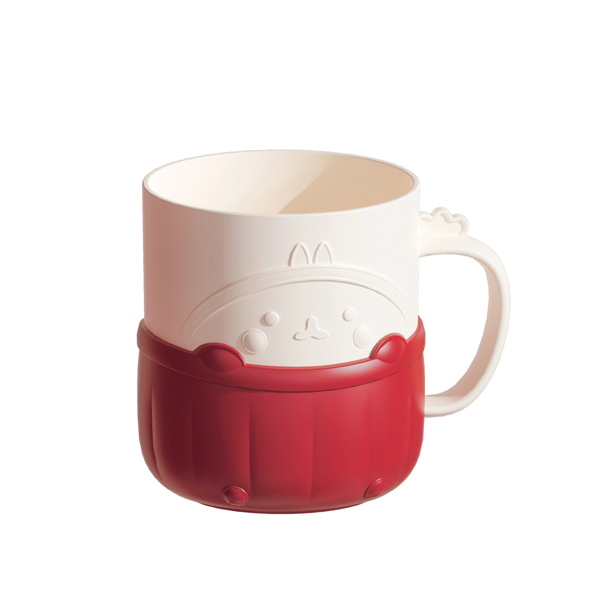 T54-TH-6305 Cartoon Mouthwash Cup, thickened double set, cute and fun plastic brushing and washing water cup for children, home use Item Picture