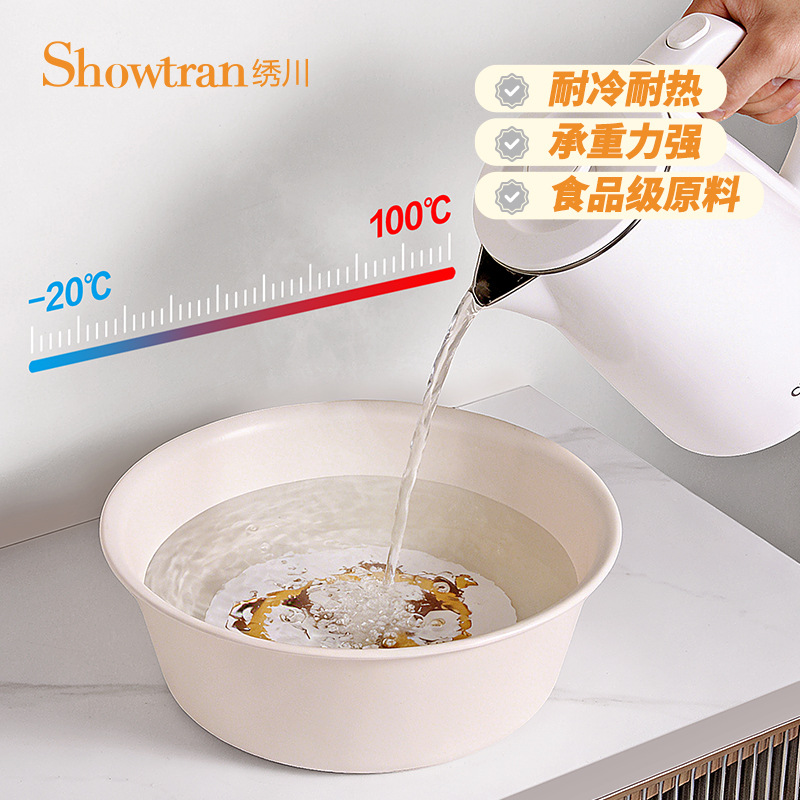 H231-ST0252小号加厚塑料盆家用洗脸洗脚洗菜多功能盆环保盆详情图7