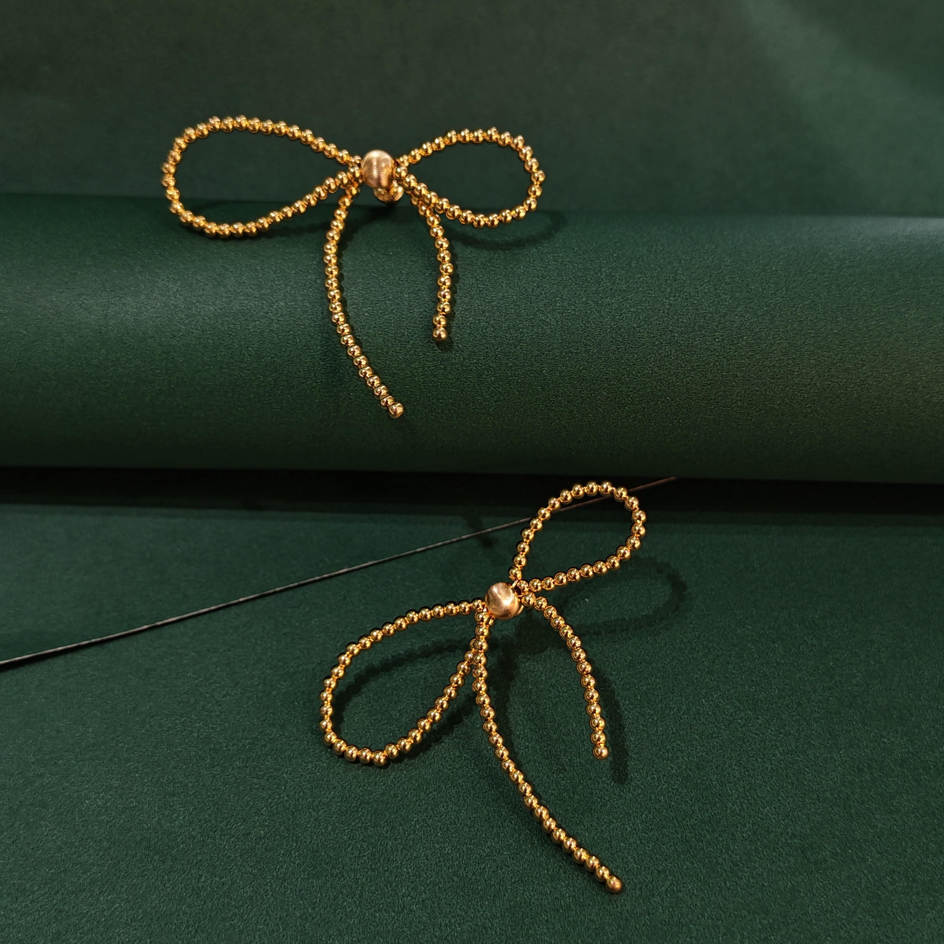 APOTIE S925 brushed silver bead bow jewelry, fashionable and versatile earrings and accessories, fresh and elegant silver jewelry available for wholesale Application Scenario