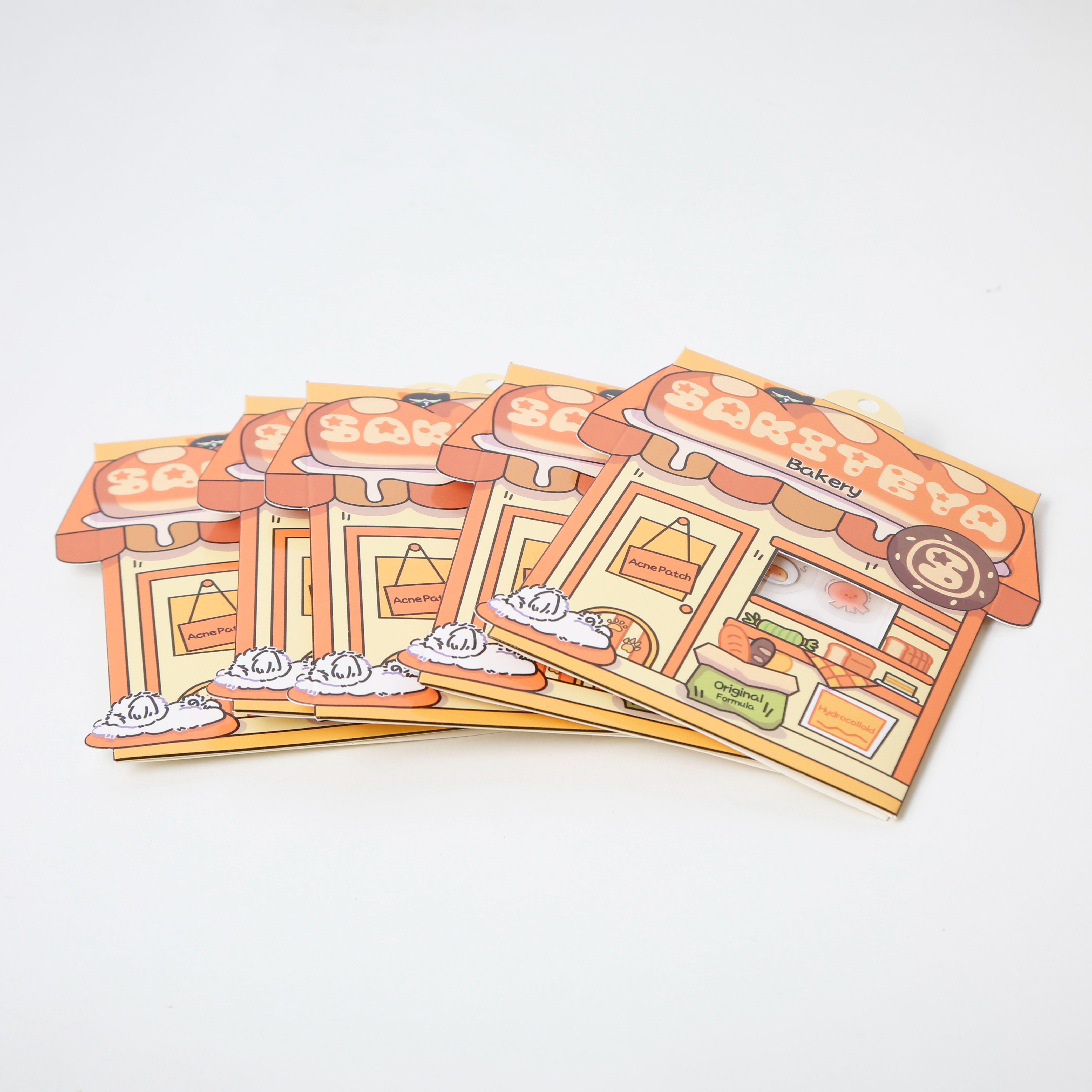 Ousijie Cartoon Baker-shaped 24-piece packaging box orange original formula hydrocolloid salicylic acid acne Patch SA975 details Picture