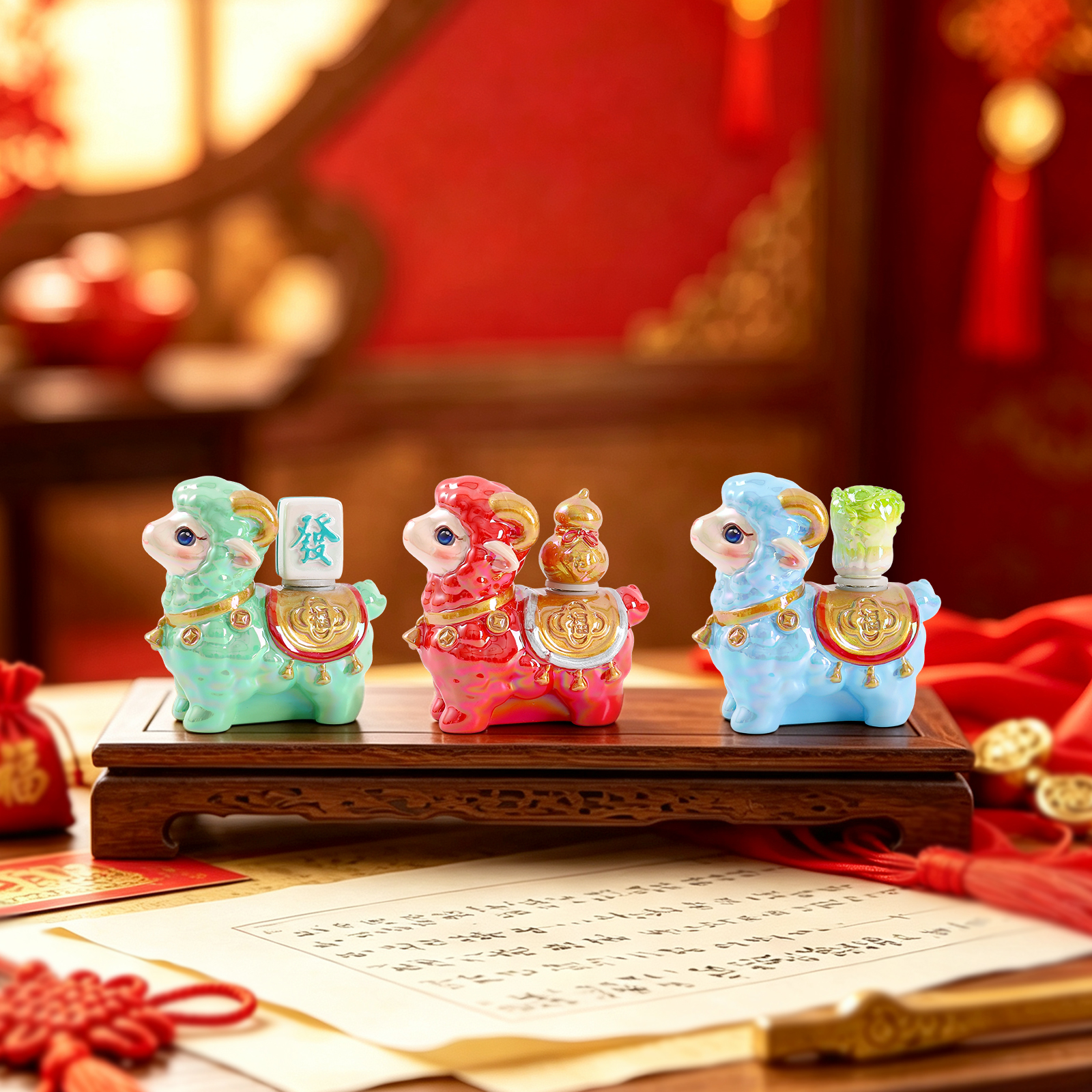 Miaomiao Lam has all kinds of blind boxes, cute little sheep, trendy ornaments, creative tabletop ornaments and handicrafts Specification image