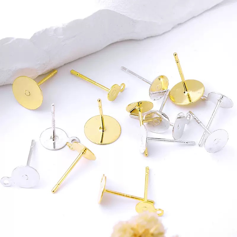 DIY ear pins, ear studs, hanging accessories, semi-finished earrings, multiple specifications, inner diameters 8mm-16mm, welding pins, factory direct sales and wholesale