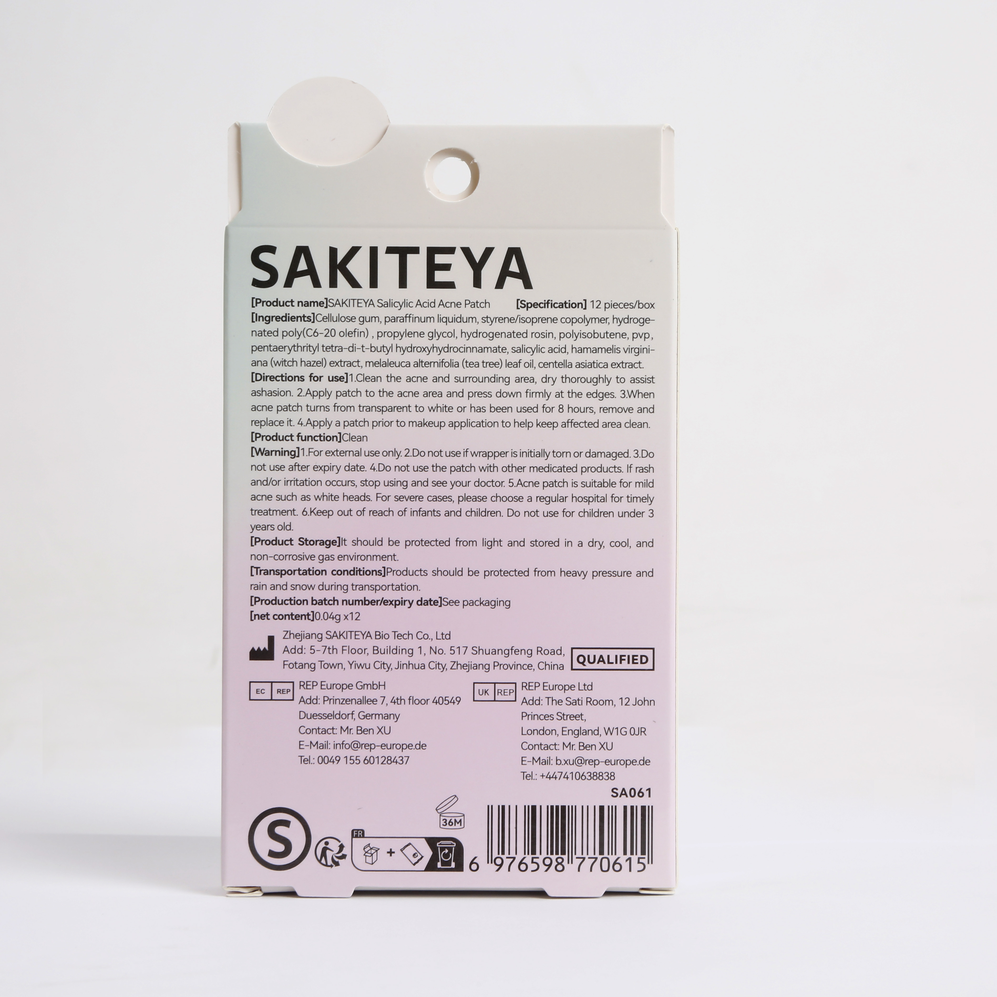 SAKITEYA Cross-border Export Facial Care 12 Capsules Edge Pressing Night Salicylic Acid Repair SA061 details Picture