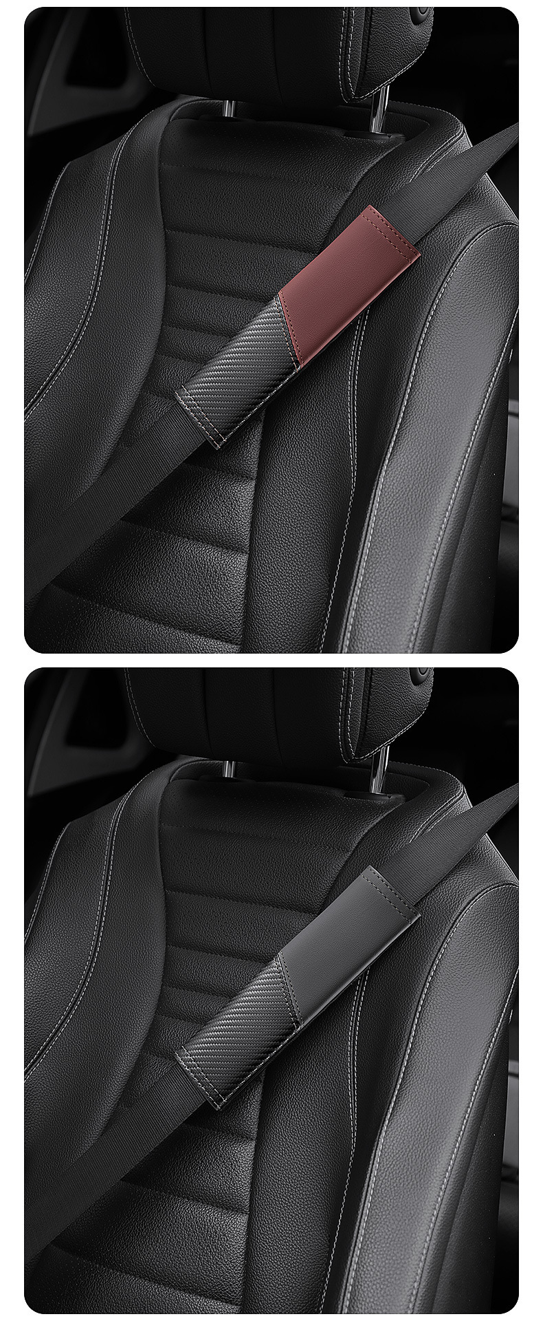 High-end carbon fiber new anti-constriction shoulder and neck protection decorative cover for car seat belts, universal shoulder protection cover for children and pregnant women detail image 14