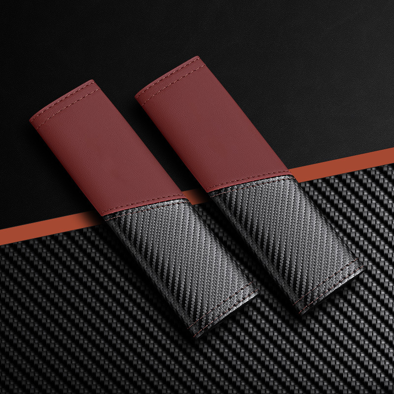 High-end carbon fiber new anti-constriction shoulder and neck protection decorative cover for car seat belts, universal shoulder protection cover for children and pregnant women detail image 10