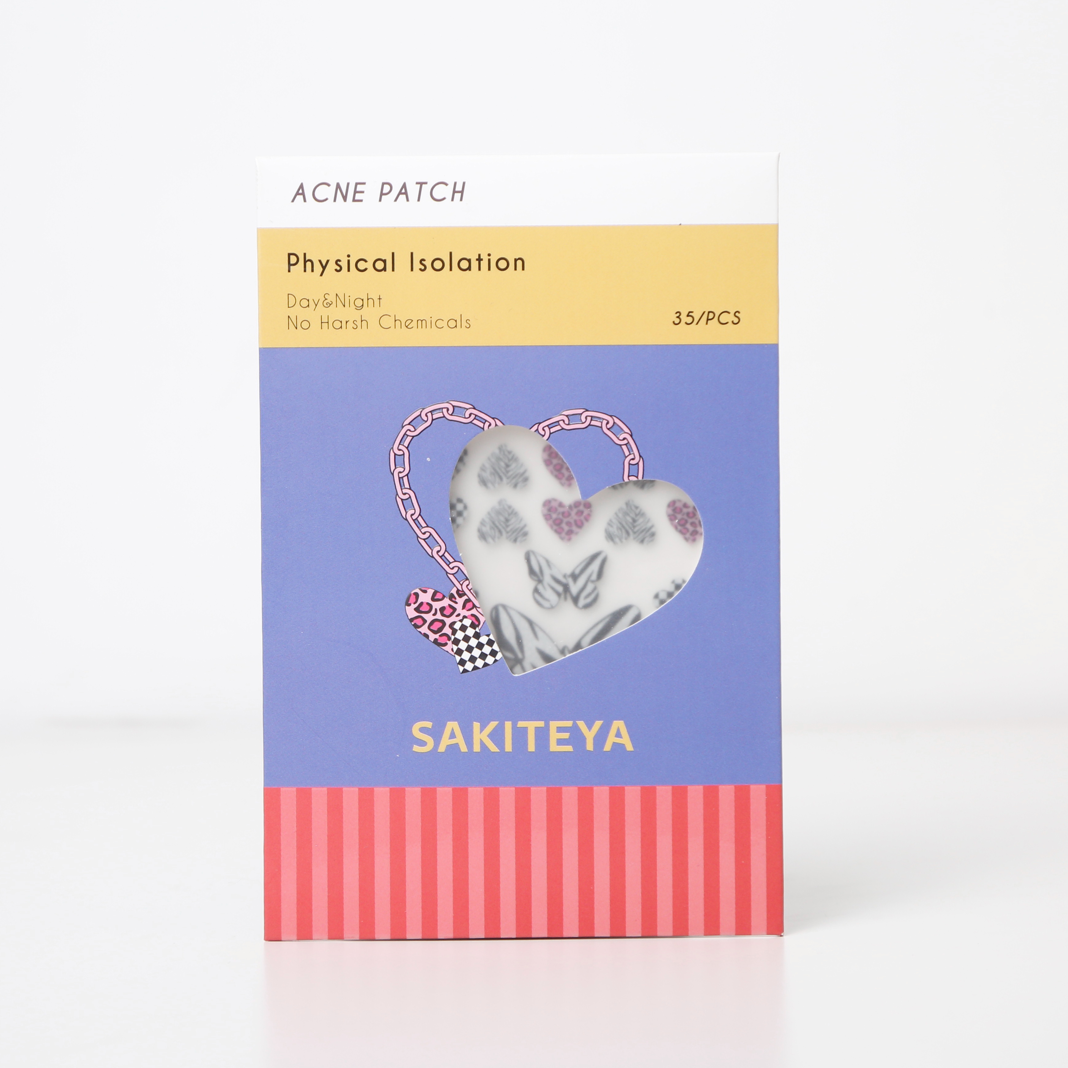 SAKITEYA Cross-border Export Facial Care Fashion Striped - Black and White Striped Acne Patches 31 pieces Salicylic Acid Soothing SA970
