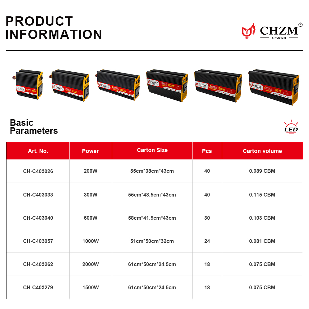2000W black inverter with yellow edge, car and outdoor mobile power bank, high-power portable power supply Item Picture