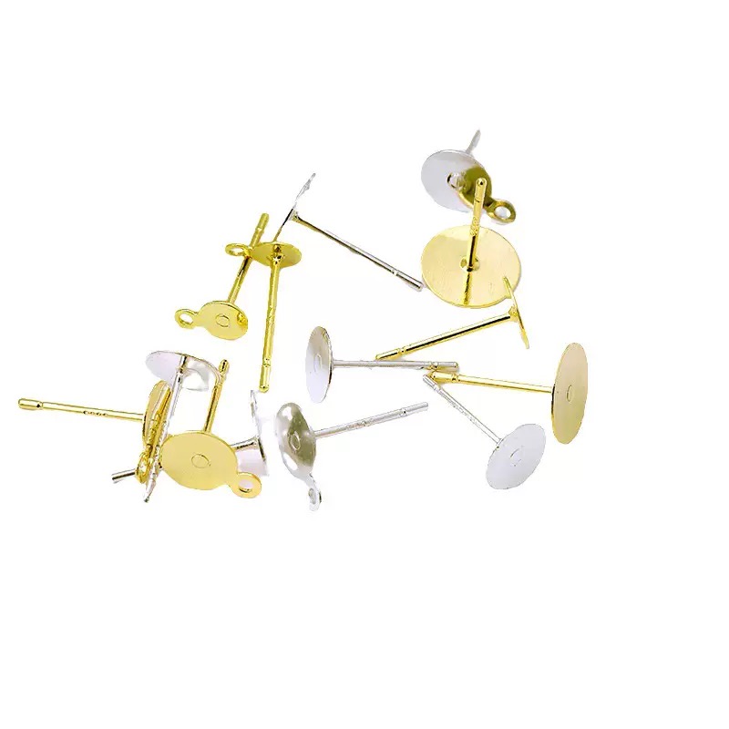 DIY ear pins, ear studs, hanging accessories, semi-finished earrings, multiple specifications, inner diameters 8mm-16mm, welding pins, factory direct sales and wholesale Item Picture