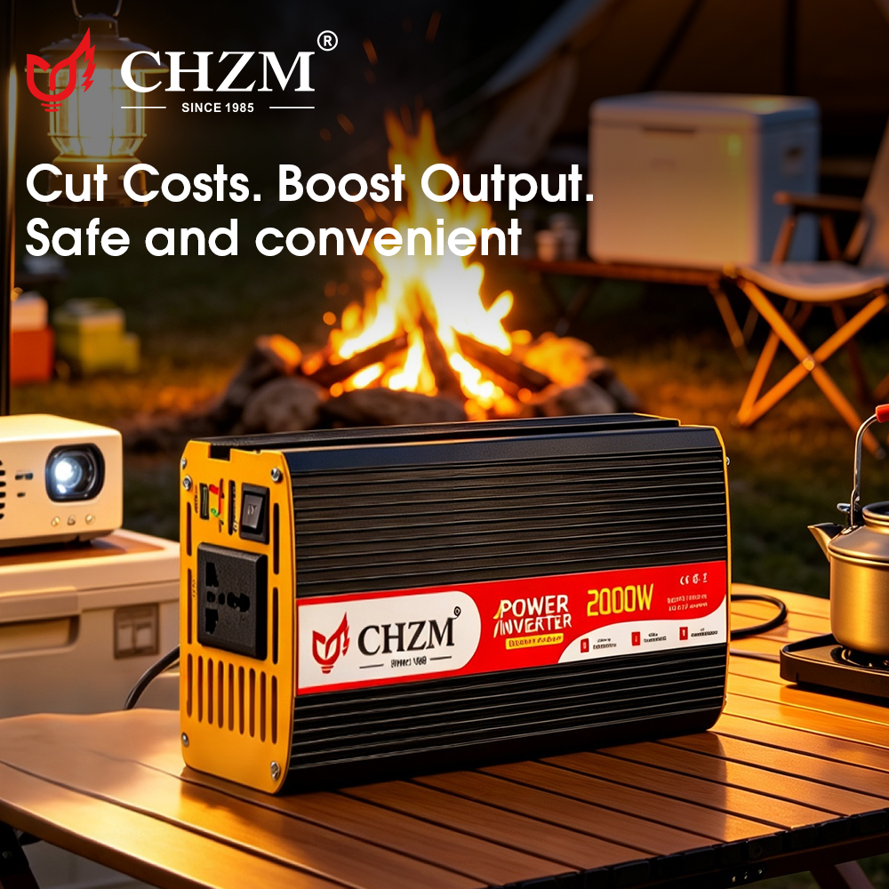 2000W black inverter with yellow edge, car and outdoor mobile power bank, high-power portable power supply Application Scenario
