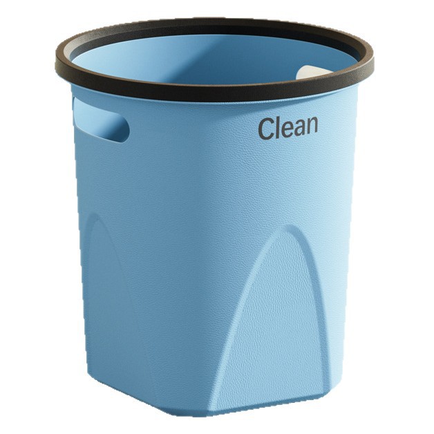 X133-806 Household plastic pressure ring trash can, simple trash can for living room and kitchen, multi-color thickened trash can for office Item Picture
