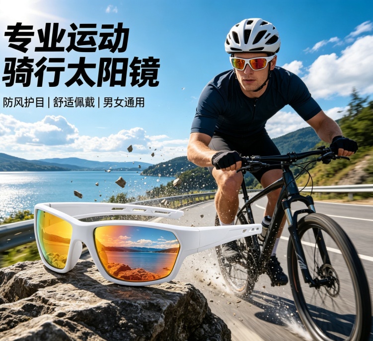 Cross-border cycling sunglasses hollowed-out temple cycling goggles fishing motorcycle driving outdoor goggles in stock