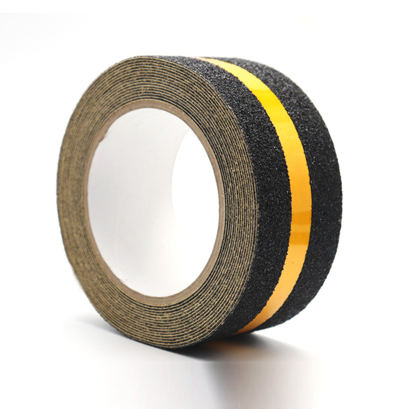 Customized reflective strip anti-slip tape with PET black sand particles in the middle, wear-resistant staircase anti-slip and anti-slip tape, floor warning Specification image