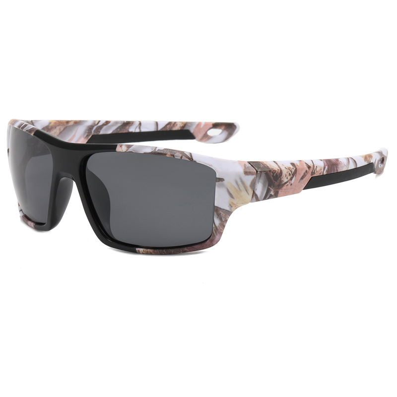 Square frame all-inclusive cycling glasses outdoor cycling sunglasses camouflage leg sports sunglasses UV400 detail image 3