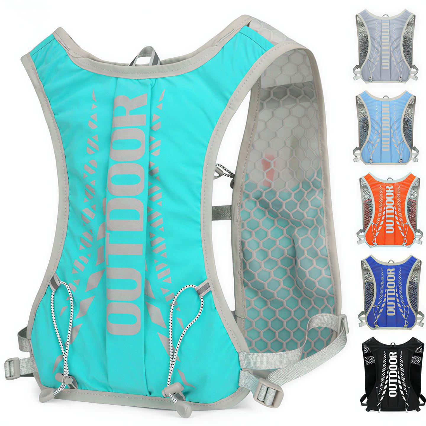 Cross-country running backpacks, summer outdoor cycling professional men's backpacks, women's vests, hiking lightweight water bags, mountain climbing bags