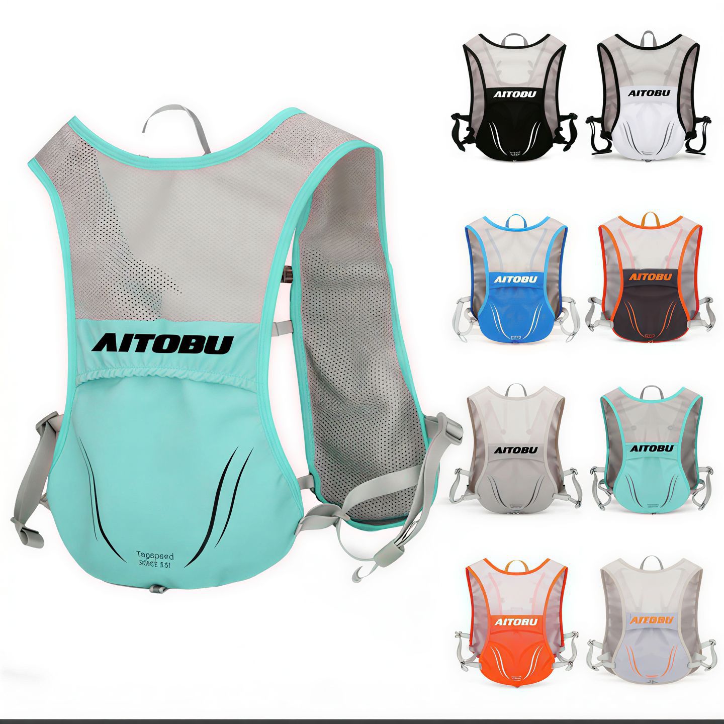 Off-road outdoor running backpack, light marathon off-road bag, water bag, cycling bag, sports vest, men's and women's vest bag