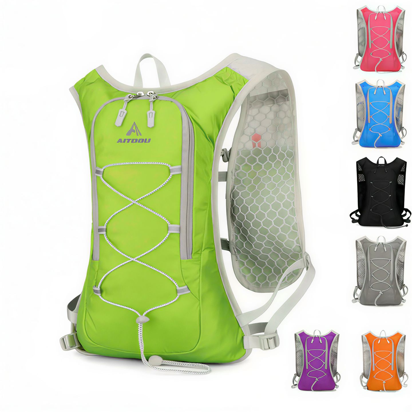 Water bag backpacks for men and women, breathable outdoor hiking bags for running and cycling, large-capacity double-shoulder travel bags for marathon sports