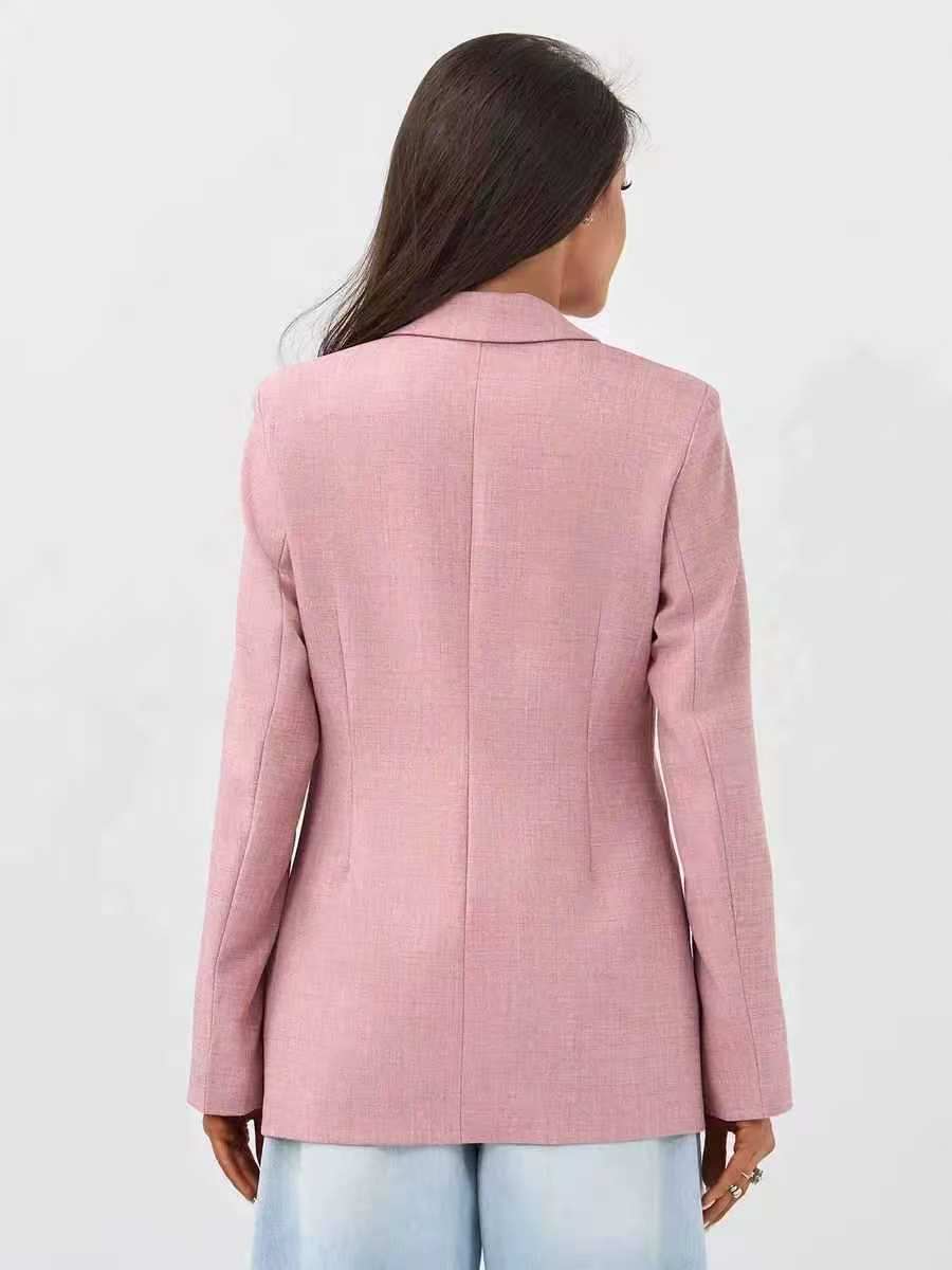 2026 Spring and Autumn European and American small suit women's cross-border one-button off-the-shoulder suit commuting style casual women's coat Application Scenario