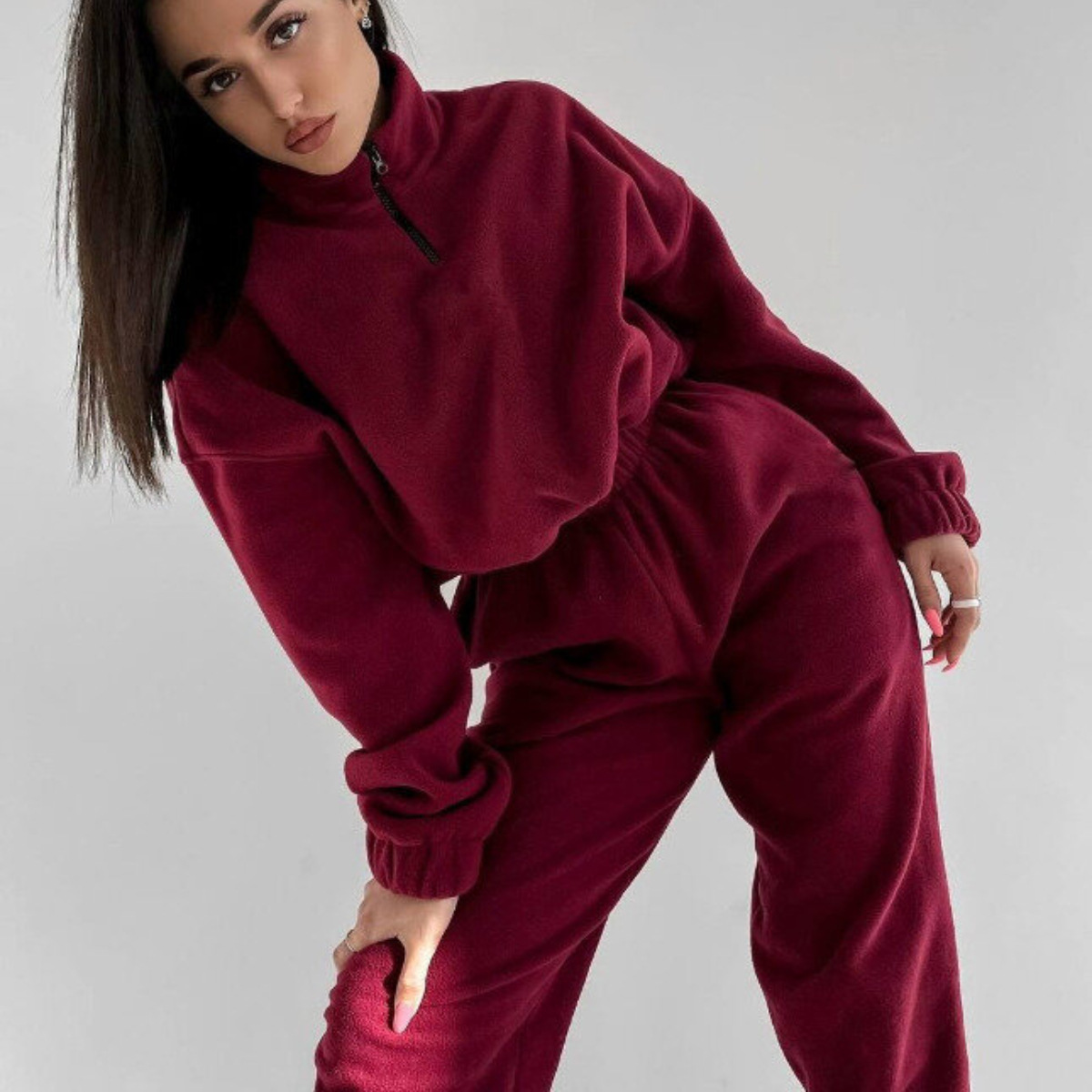 2026 primavera y otoño venta caliente nuevo estilo de las mujeres amazon EBay moda casual suelto cremallera con cuello guardarropa dos piezas Application Scenario