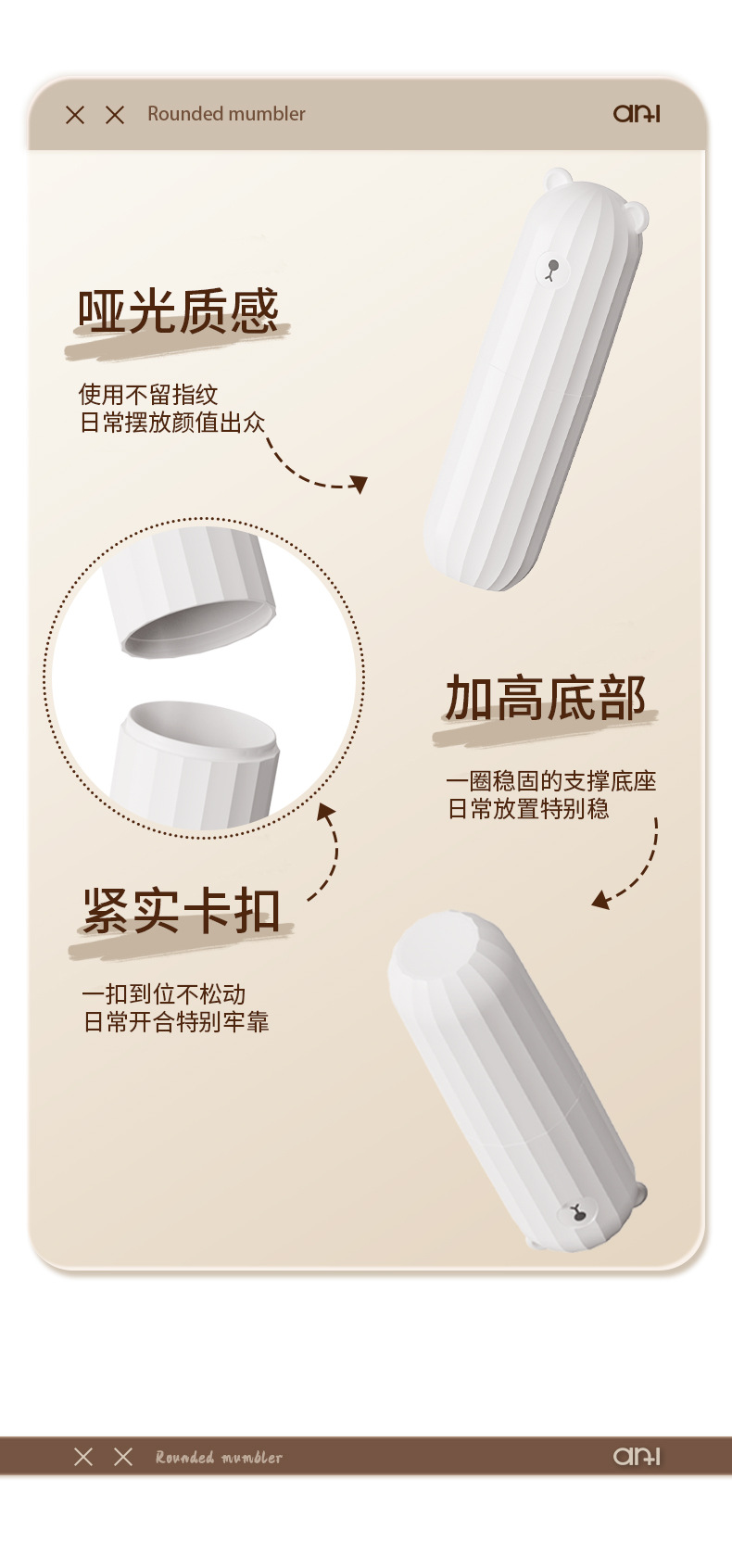 T54-F-9383-1 Bear Tableware Storage Box, Travel and Business Trip Toothbrush Cup, Portable Toothbrush Box, Toothbrush Bucket detail image 9