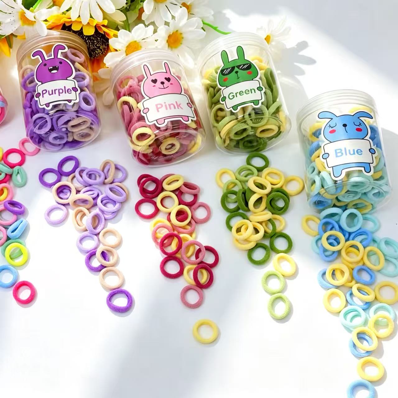 Colorful children's hair ties, small hair bands, rubber bands, towel bands, basic baby headwear 1
