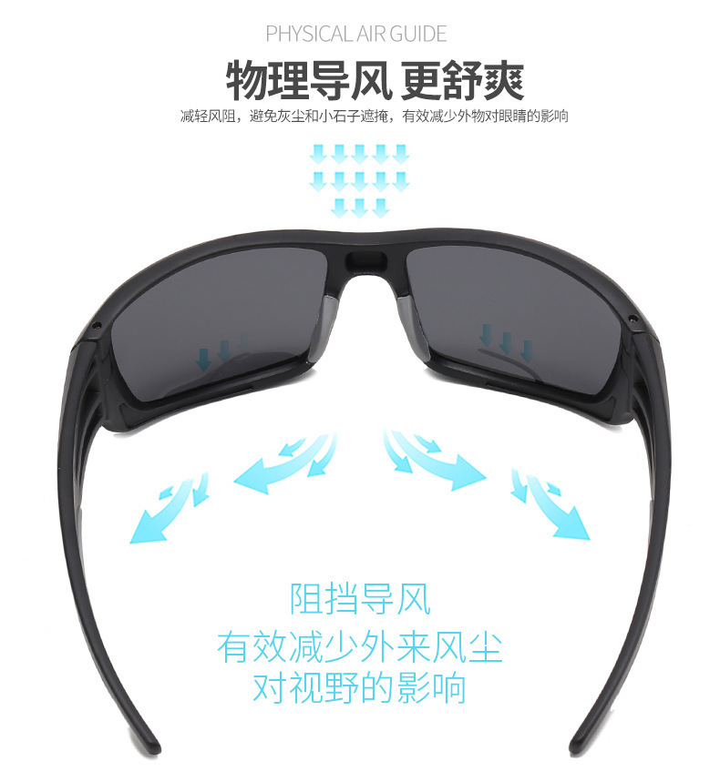Nuevo deporte profesional dazzle color a prueba de viento ciclismo gafas protectores de la vista gafas de sol transfronterizo al aire libre correr gafas de sol polarizadas maré detail image 4