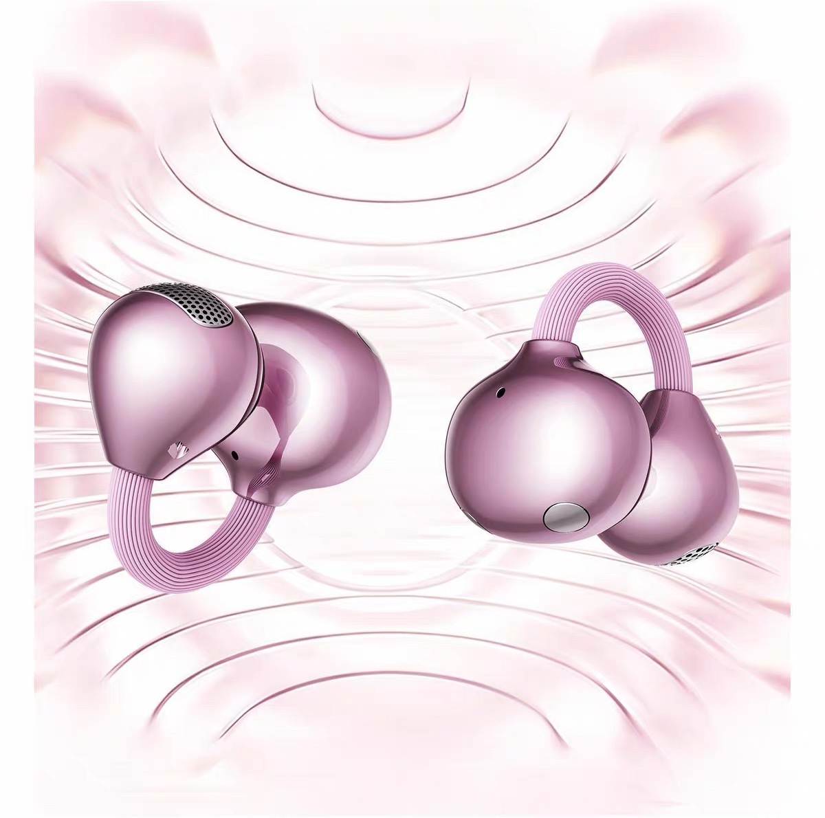 Caja de carga espejo diseño nuevo mariposa earwear clip en el oído auriculares inalámbricos bluetooth pic 2