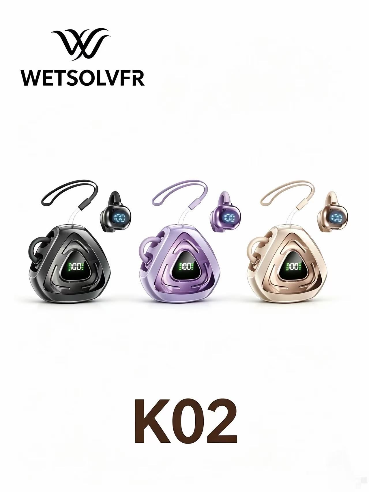 New hollowed-out noise-cancelling ear-clip wireless Bluetooth headphones with ultra-long battery life for wireless sports