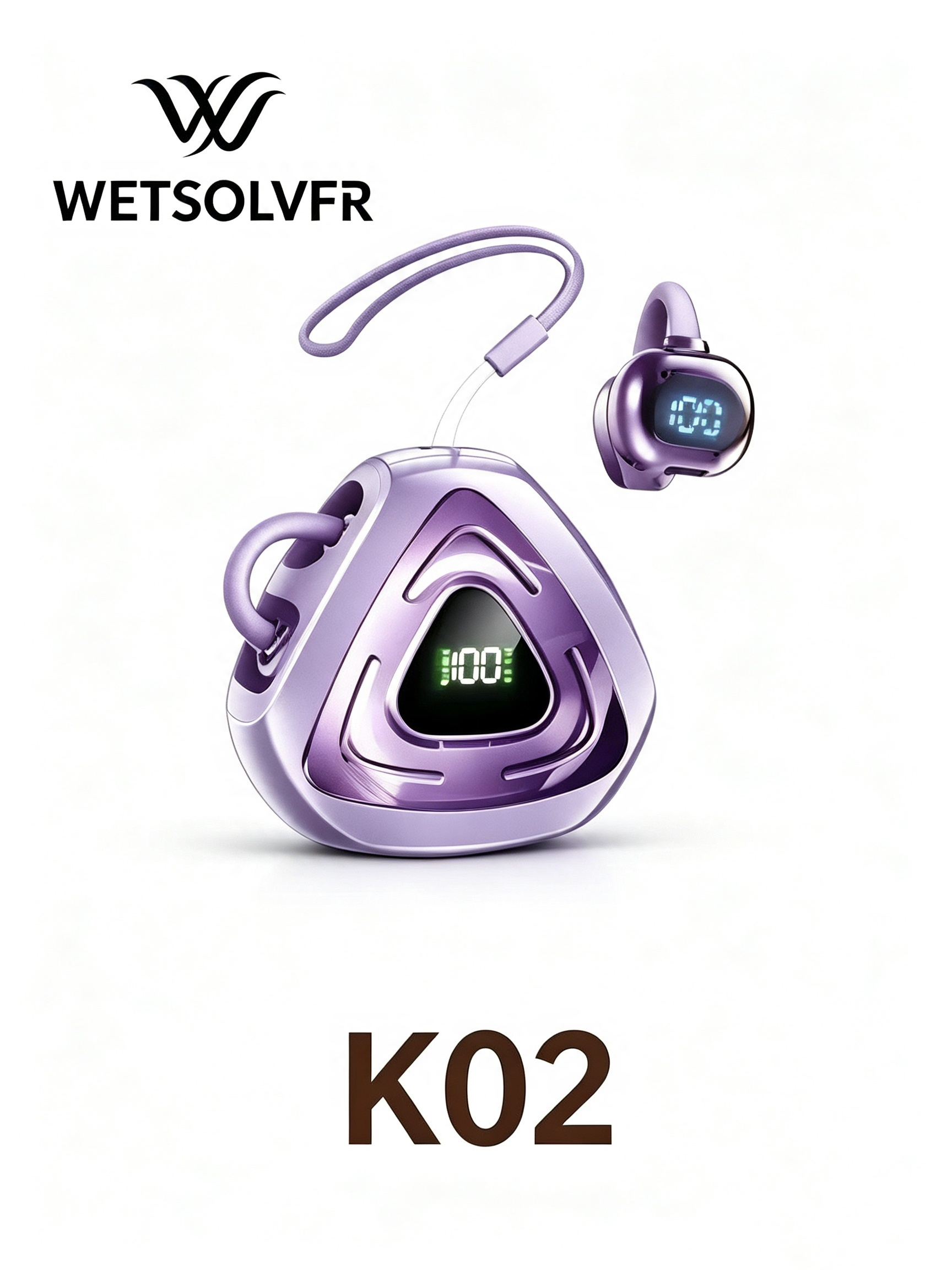 New hollowed-out noise-cancelling ear-clip wireless Bluetooth headphones with ultra-long battery life for wireless sports details Picture