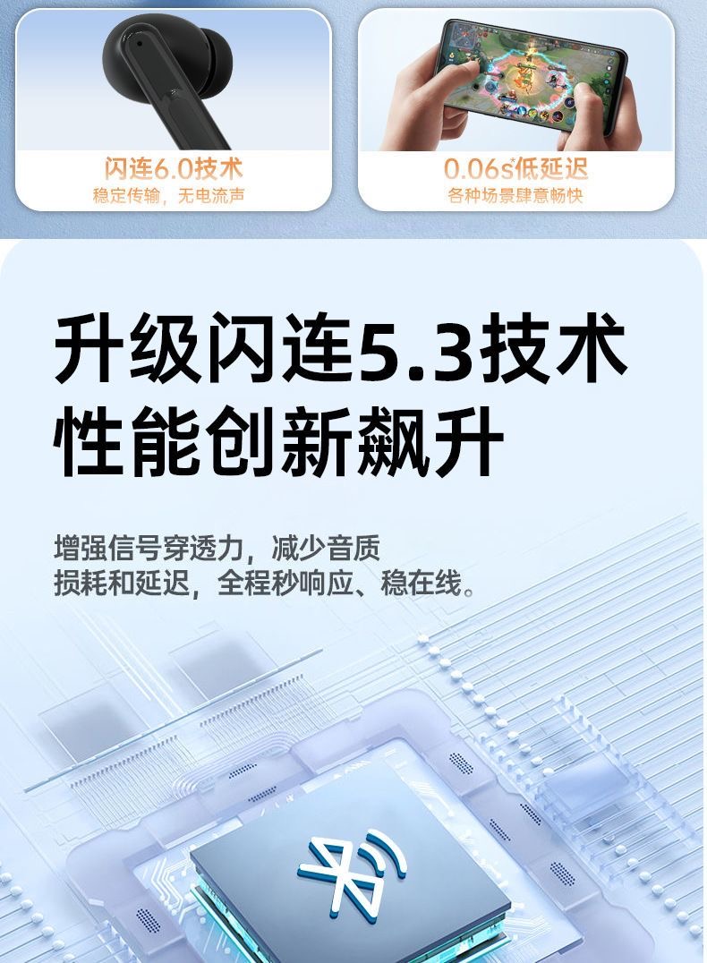 ai translation in-ear battery digital display headphones, Bluetooth wireless sports noise-cancelling Bluetooth headphones, ultra-long battery life pic 11