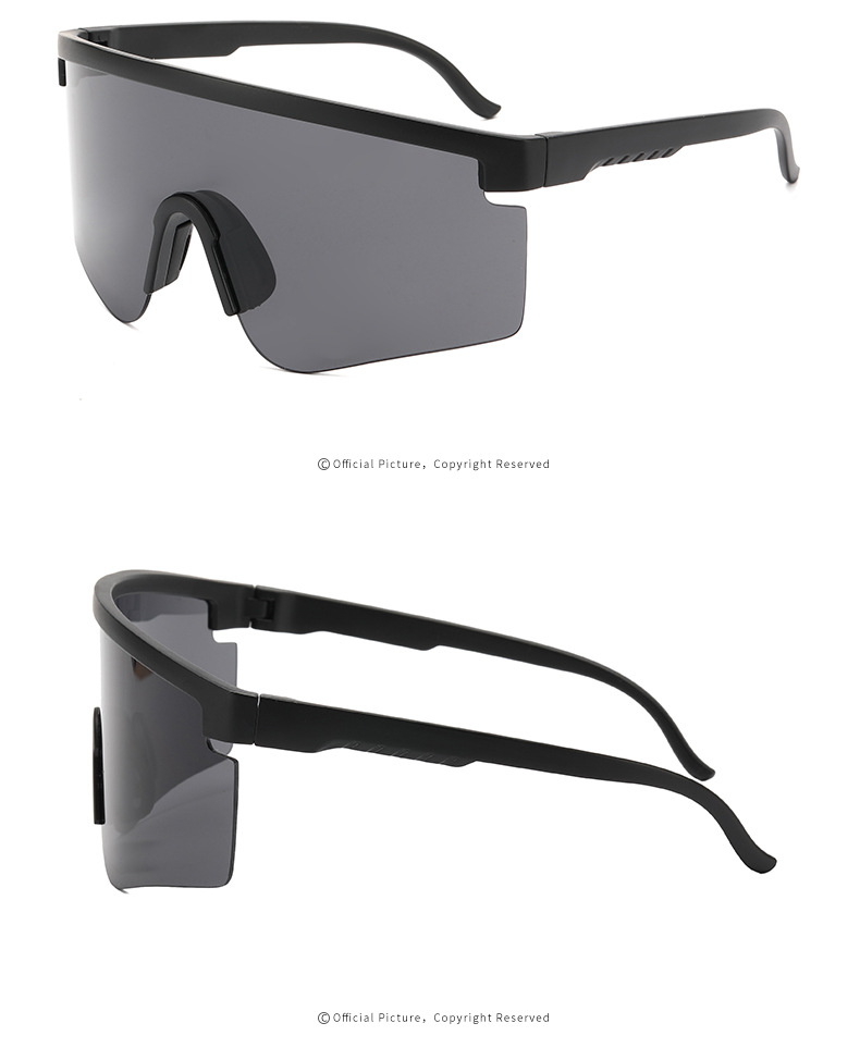New European and American cross-border outdoor large-frame men's one-piece sunglasses, sports cycling sunglasses, direct sales from the sunglasses manufacturer detail image 7