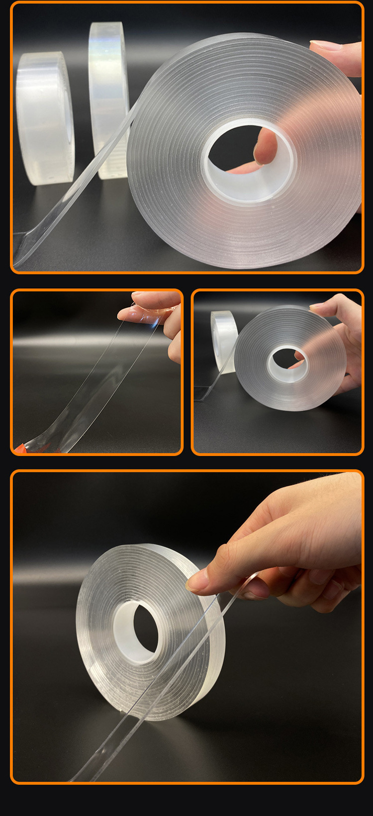 Cross-border double-sided nano-tape, strong transparent and traceless acrylic hook adhesive, no residue, high transparency nano magic pic 15