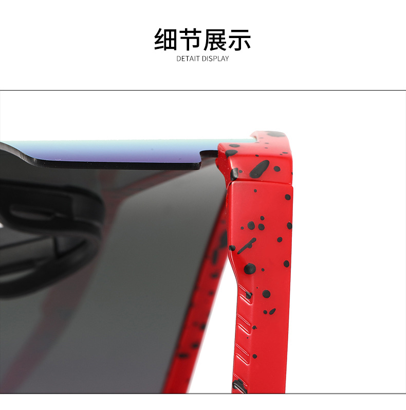 New European and American cross-border outdoor large-frame men's one-piece sunglasses, sports cycling sunglasses, direct sales from the sunglasses manufacturer detail image 8