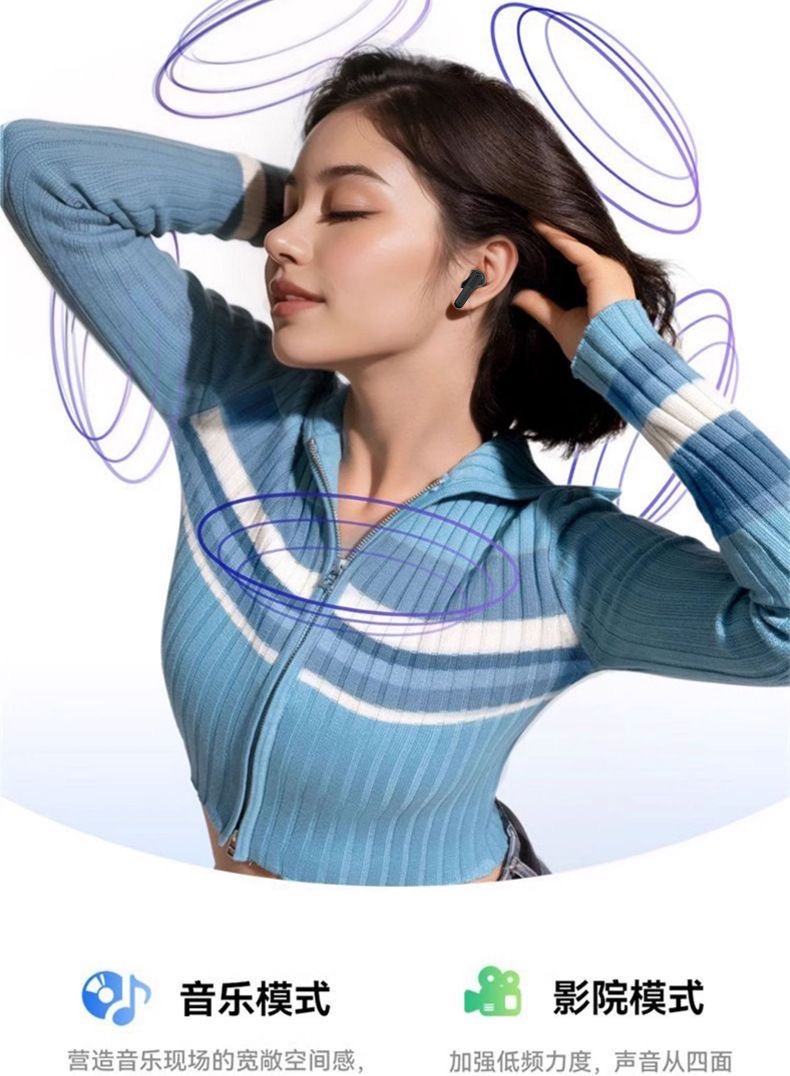ai translation in-ear battery digital display headphones, Bluetooth wireless sports noise-cancelling Bluetooth headphones, ultra-long battery life pic 4
