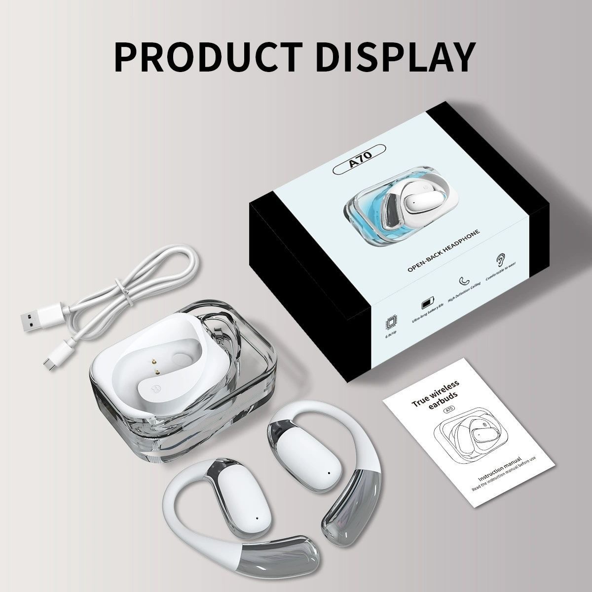 Auriculares inalámbricos bluetooth para negocios deportivos de larga duración pic 1