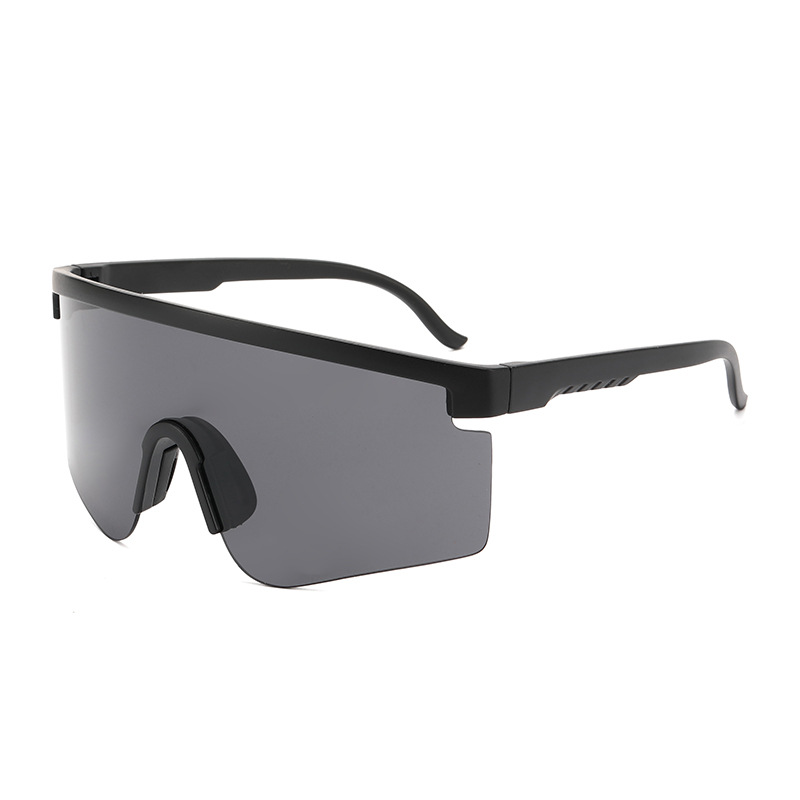 New European and American cross-border outdoor large-frame men's one-piece sunglasses, sports cycling sunglasses, direct sales from the sunglasses manufacturer Specification image