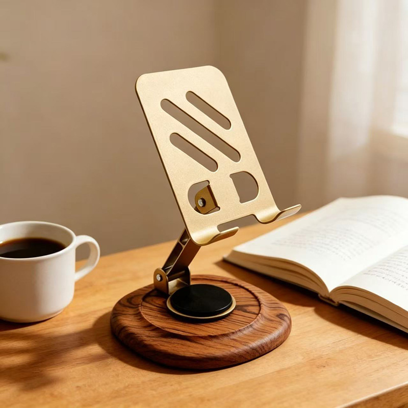 HZ-888-8 Desktop Stand, Desktop phone stand, Iron folding desktop phone stand, Metal Rotatable phone stand, IPAD tablet desktop phone stand, Lazy person stand Application Scenario