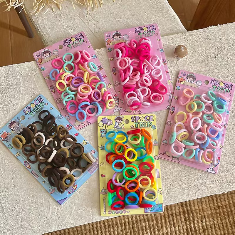 Children's colorful rubber bands, girls' hair ties, towel ties, high elasticity and durability for little girls, no damage to hair, baby headbands