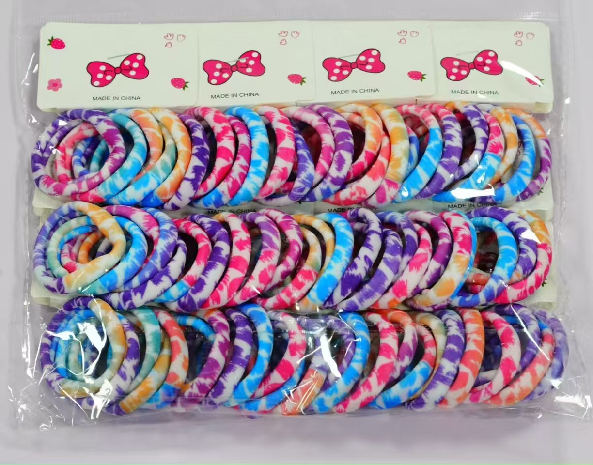Colorful leopard print large intestine hair band, children's hair accessory, hair tie, hair band, hair binding, hair accessory accessory