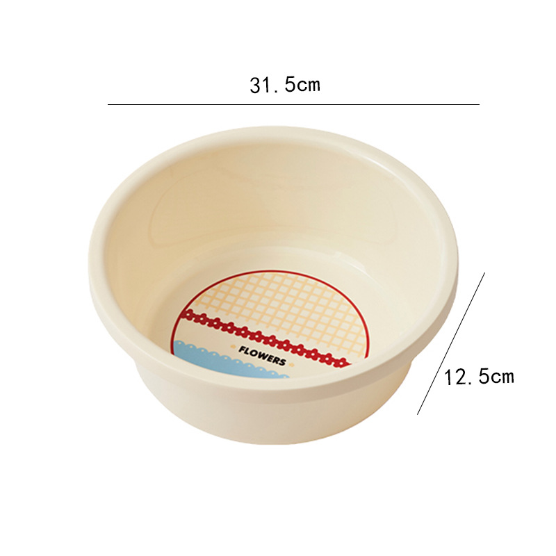 S137-1132 [Retro Red Flower] High Appearance level Washbasin for Students living in school dormitory, household for washing clothes and water Item Picture