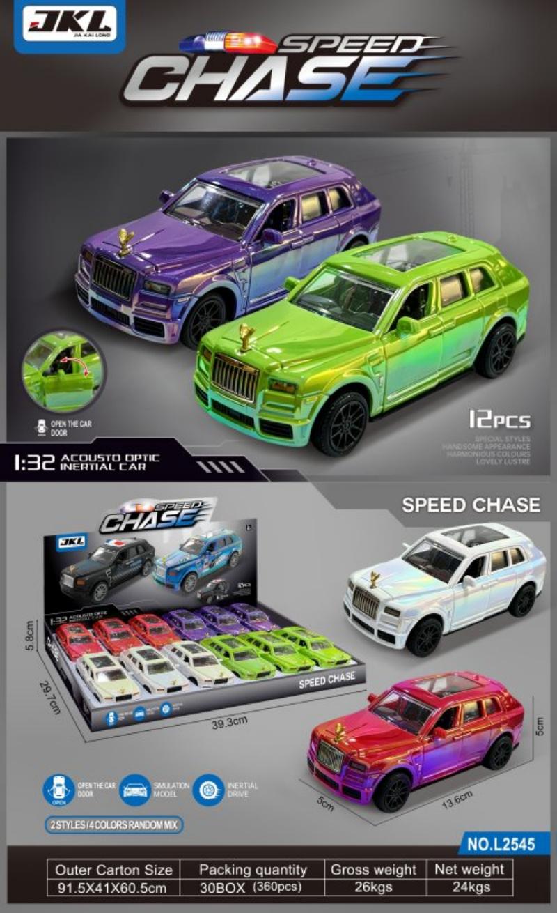 Cross-border best-selling dazzling neon toy cars with various styles of inertia cars Specification image