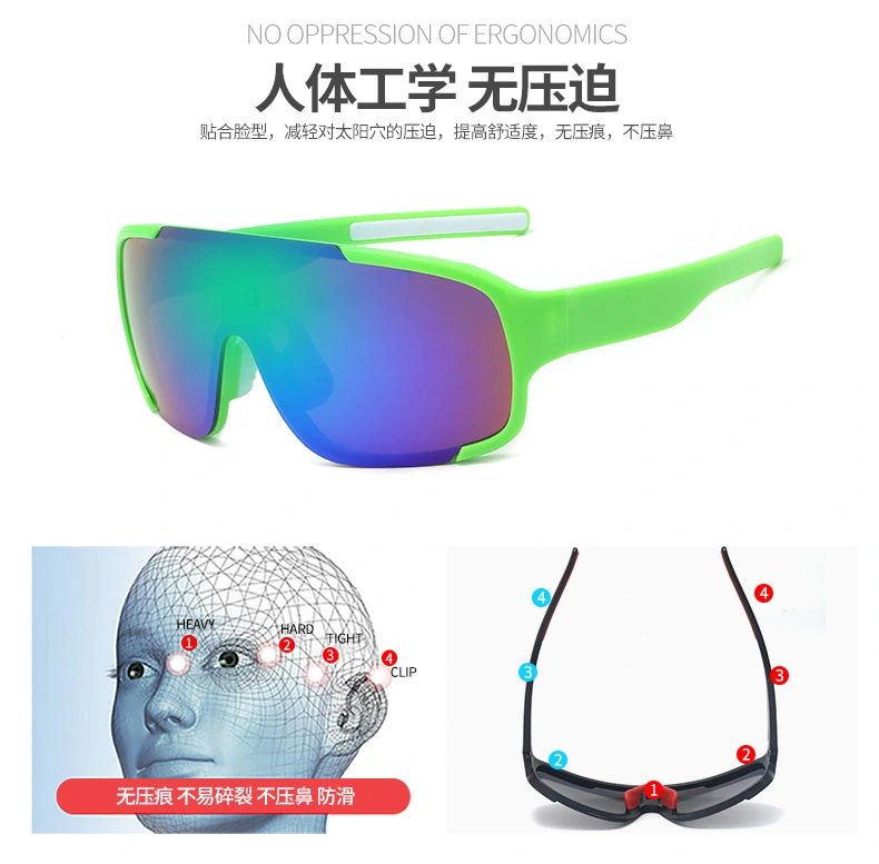 New sports glasses for men and women, windproof sunglasses for bicycles, trendy sunglasses wholesale, outdoor cycling glasses detail image 5
