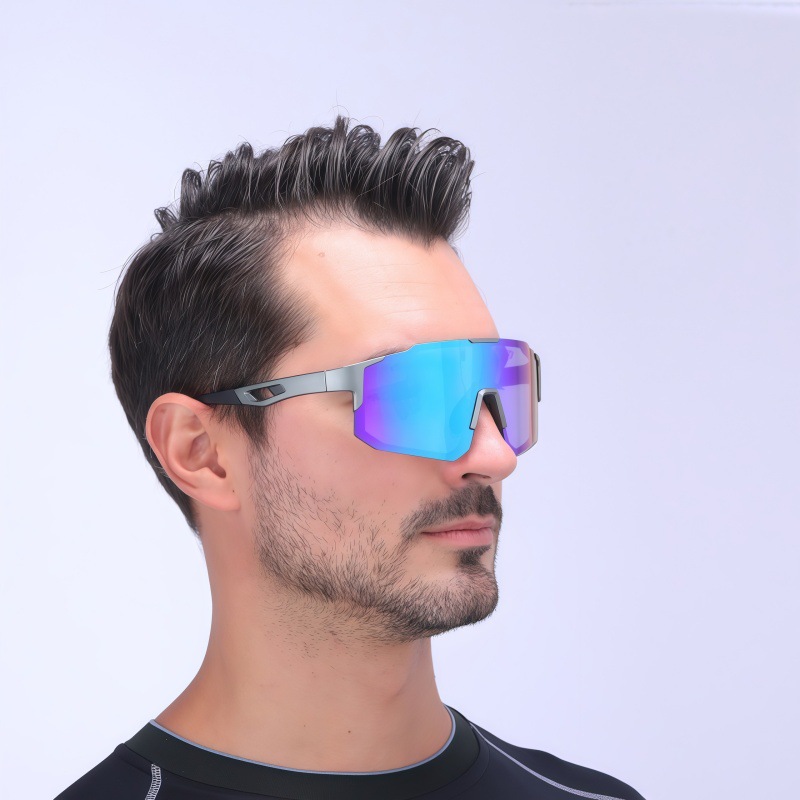外销跨境新款运动太阳镜男女款自行车骑行眼镜炫彩墨镜sunglasses
