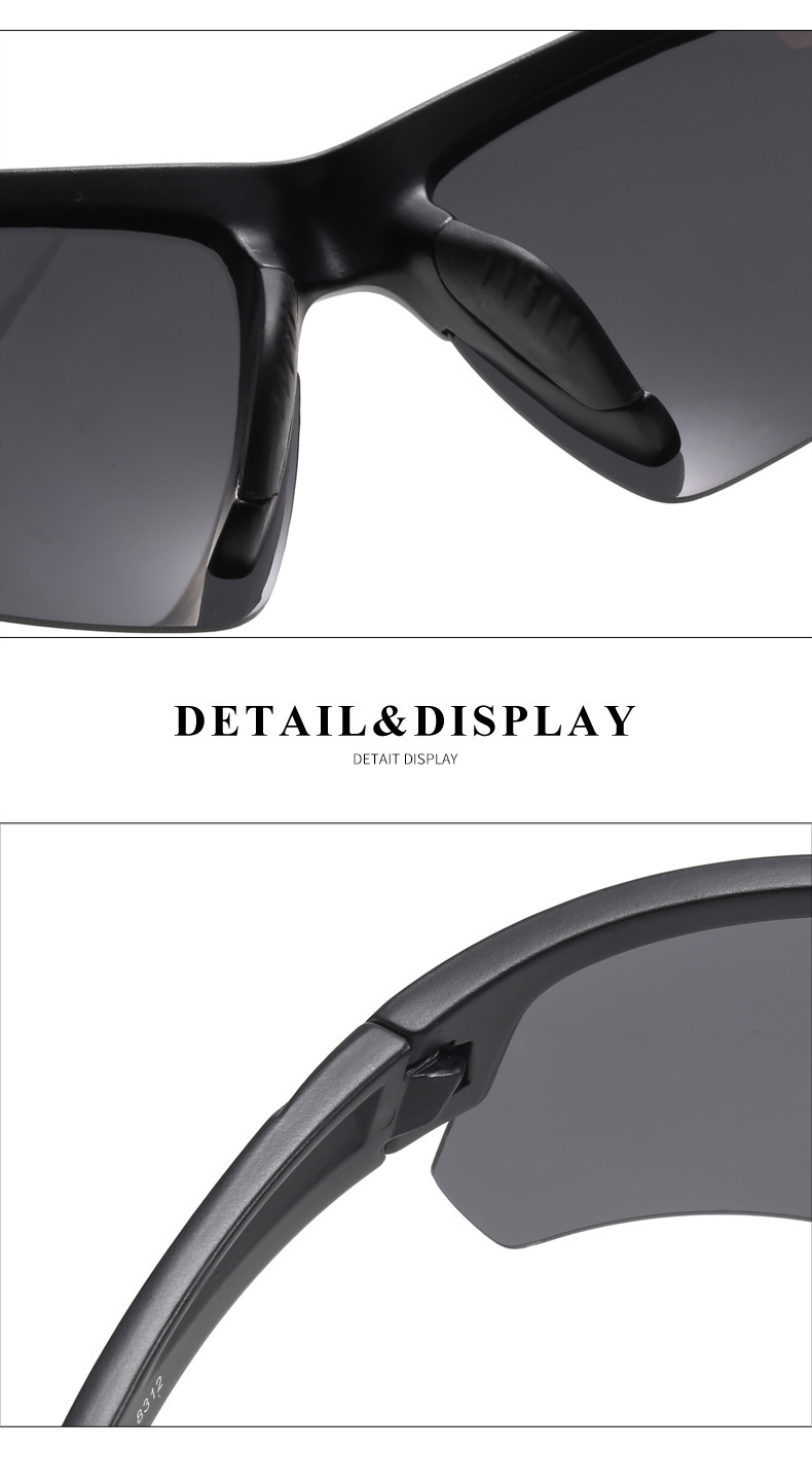 Windproof outdoor sports cycling glasses, new color-changing sunglasses, men's and women's dazzling polarized sunglasses detail image 14