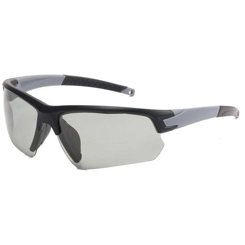 Windproof outdoor sports cycling glasses, new color-changing sunglasses, men's and women's dazzling polarized sunglasses Specification image