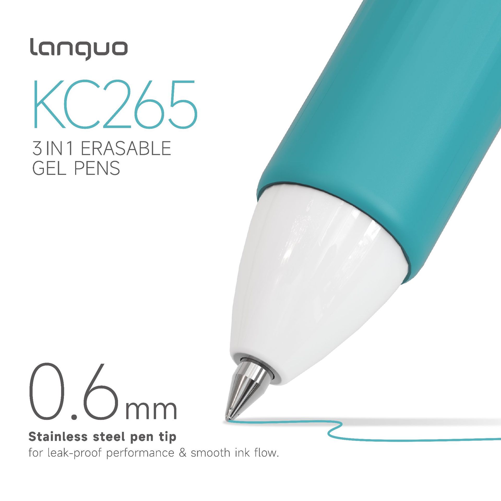 Blue Fruit KC265 Color Erasable Gel Pen Press Type Three-in-One High Appearance Level Student Art Drawing Pen Set pic 6