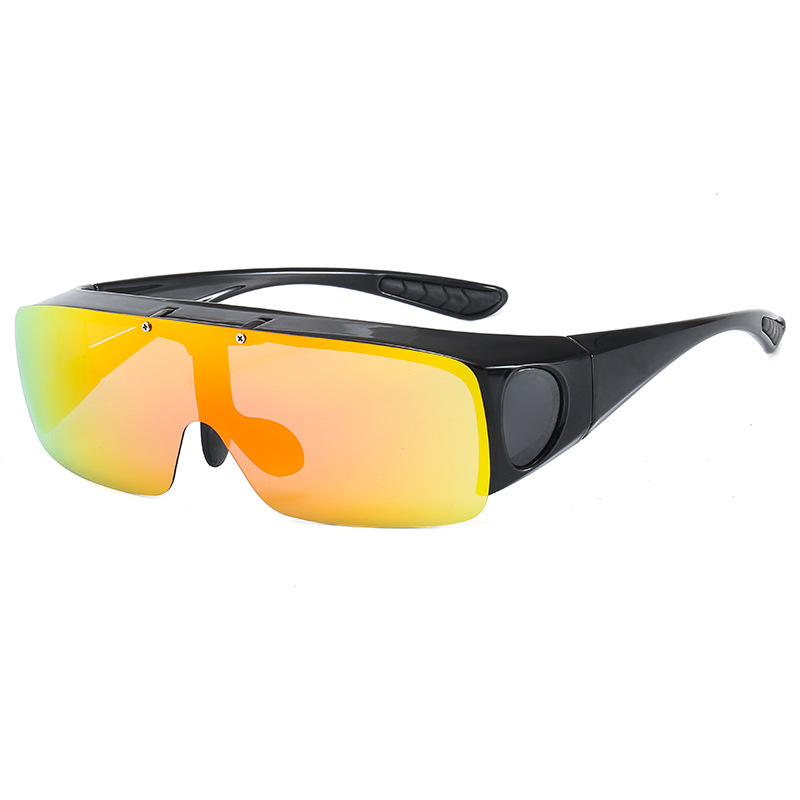 Wholesale flip-top sunglasses, polarized men's and women's one-piece glasses, double-layer lenses, flip-top sunglasses, and color-changing glasses details Picture