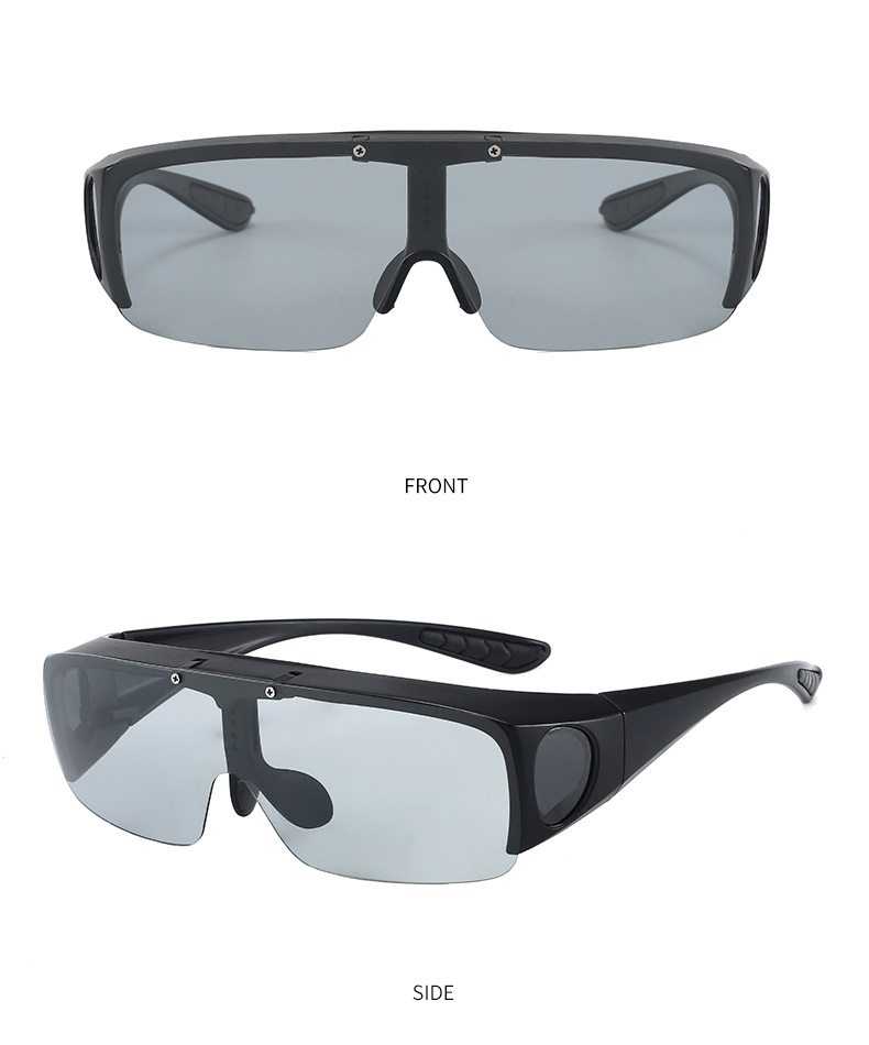 Wholesale flip-top sunglasses, polarized men's and women's one-piece glasses, double-layer lenses, flip-top sunglasses, and color-changing glasses detail image 12
