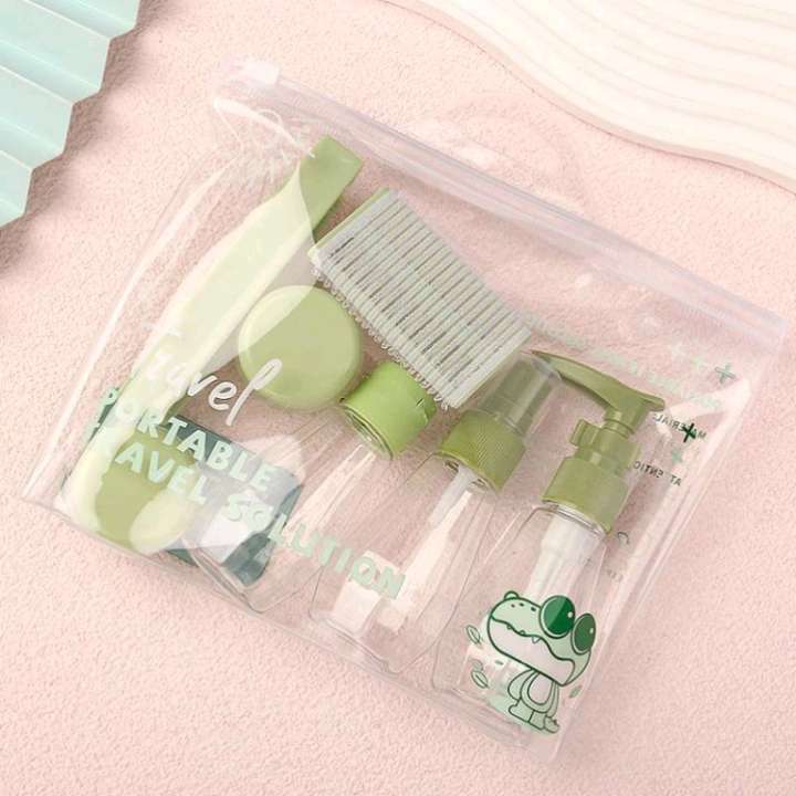 Factory direct sales of portable portioning bottle and hair roll folding comb set combination details Picture