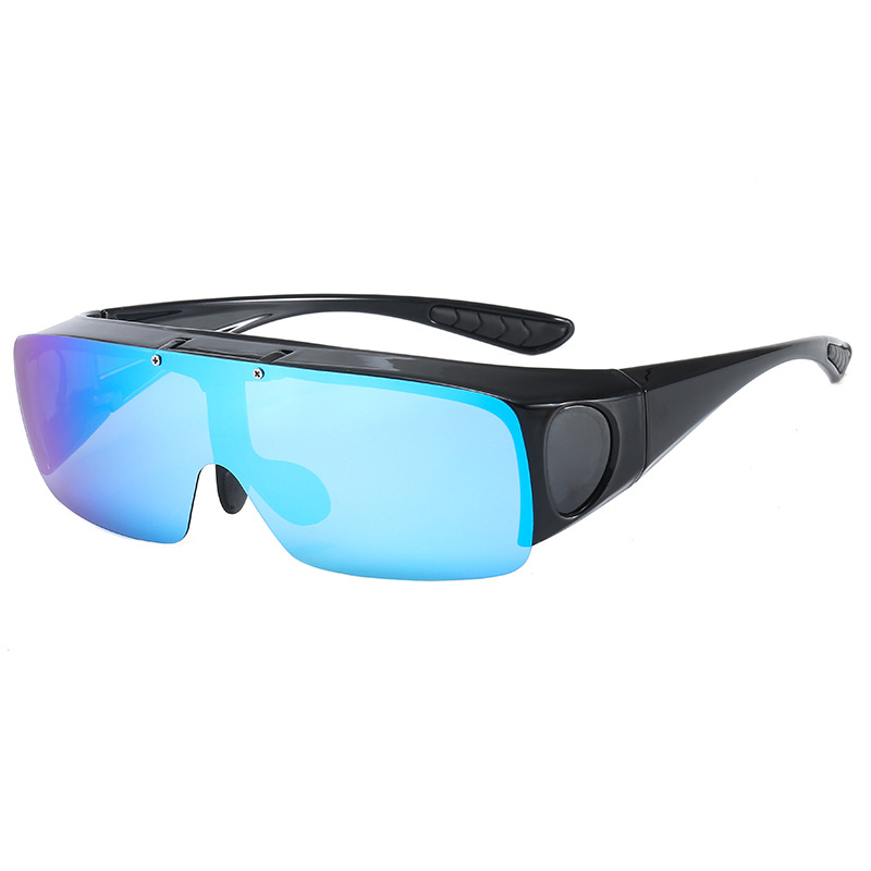 Wholesale flip-top sunglasses, polarized men's and women's one-piece glasses, double-layer lenses, flip-top sunglasses, and color-changing glasses Specification image