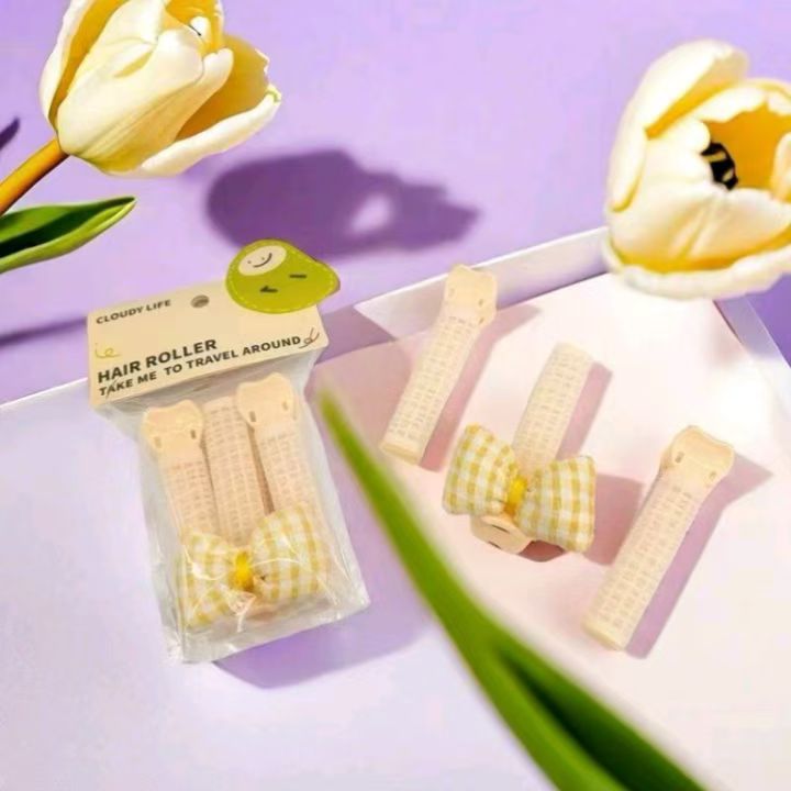 New checkered bow voluminous hair clip, bangs voluminous hair clip, perming styling zone clip, self-adhesive water spray